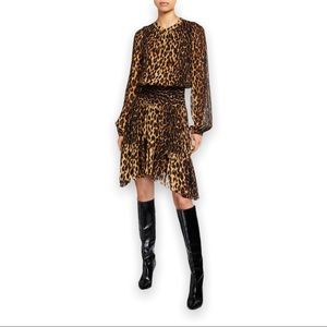 A.L.C. Sidney Dress Size 4 Leopard Print Silk